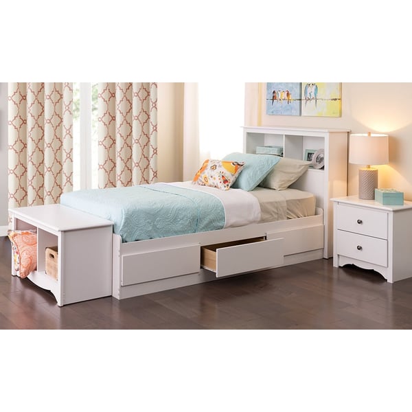 White single on sale bed headboard