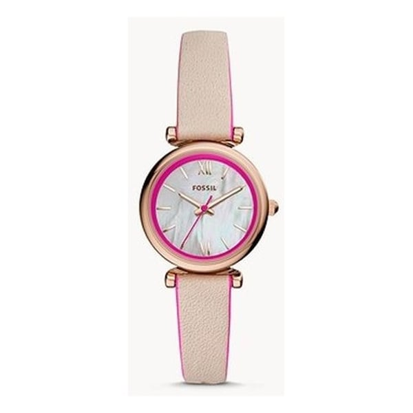 Fossil Carlie Mini Nude Leather Analog Watch For Women ES4833