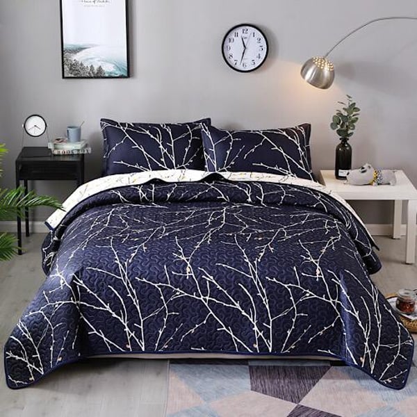 Double Size Marble Design Bedding Blanket Set