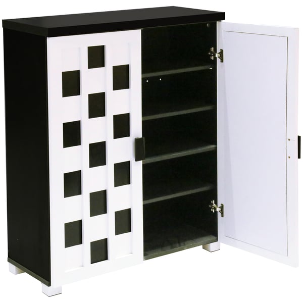 Novi Shoe Cabinet Black & White Novi Shoe Cabinet Black & White