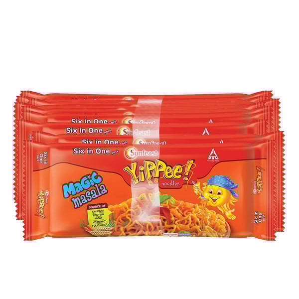 Sunfeast Noodles - Yippee Noodles Magic Masala 360g (Pack of 8) Sunfeast Noodles - Yippee Noodles Magic Masala 360g (Pack of 8)