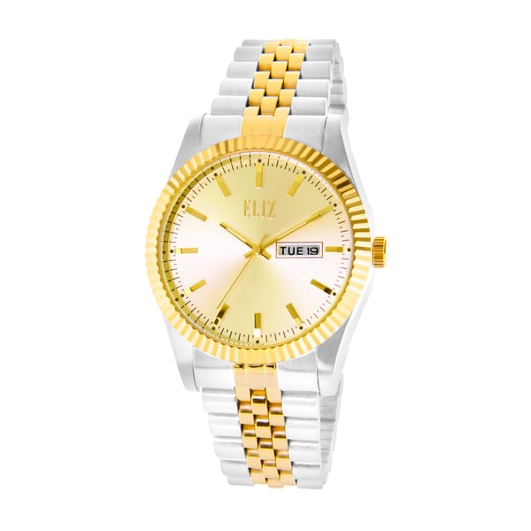 Eliz Costa Es8733g2tct Tt Gold Plated Case And Band Men's Watch