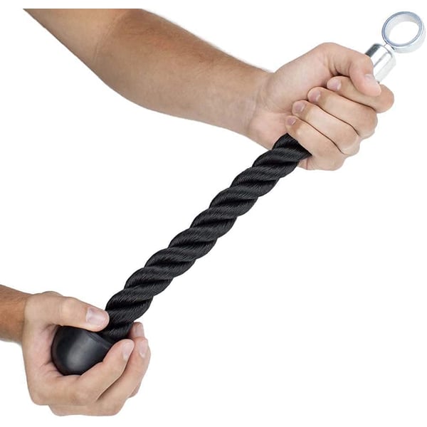 ULTIMAX Tricep Single Rope Abdominal Crunches Cable Attachment Pull Down Laterals Biceps Training Fitness Equipment Body Building Gym Pull Rope