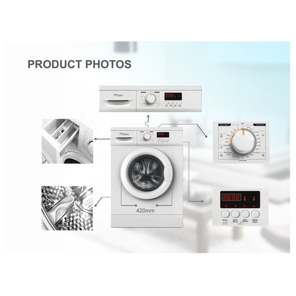 Super General Front Load Washer 7 kg SGW7100NLED Super General Front Load Washer 7 kg SGW7100NLED