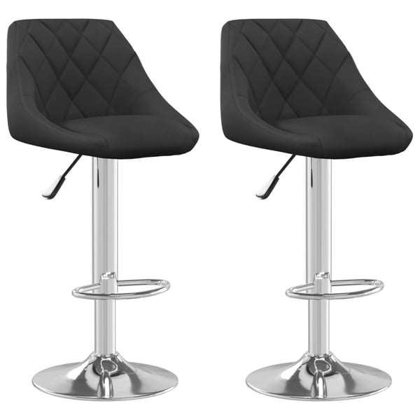 Vidaxl Bar Stool 2 Pcs Black Velvet