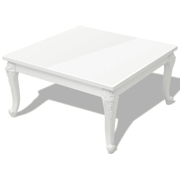 vidaXL Coffee Table 80x80x42 cm High Gloss White vidaXL Coffee Table 80x80x42 cm High Gloss White