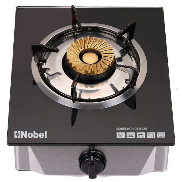 اشترِ Nobel Single Stove Gas Burner Glass Top Heavy Cast Iron NGT1002G