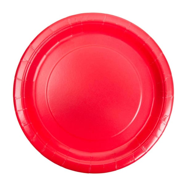 Unique- Ruby Red 16 9in Round Plates 9in
