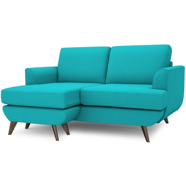 Galaxy Design Lull Series Mini L Shape Sofa Wood Base Turqoise