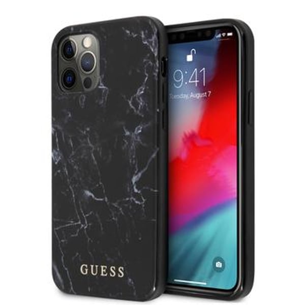 Guess Pc/tpu Marble Design Case Iphone 12 / 12 Pro (6.1