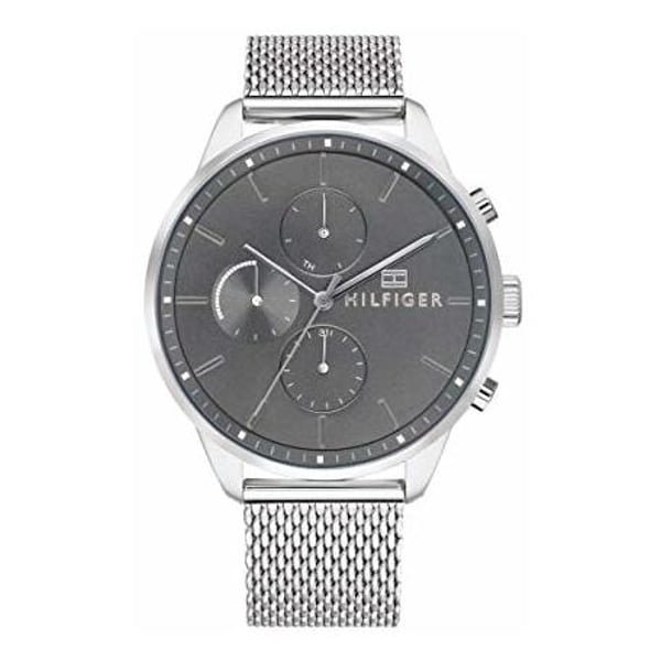 Tommy Hilfiger Chase Silver Mesh Watch For Men 1791484