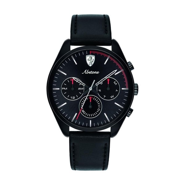 Ferrari 830503 Abetone Quartz Black Leather Watch Men Ferrari 830503 Abetone Quartz Black Leather Watch Men