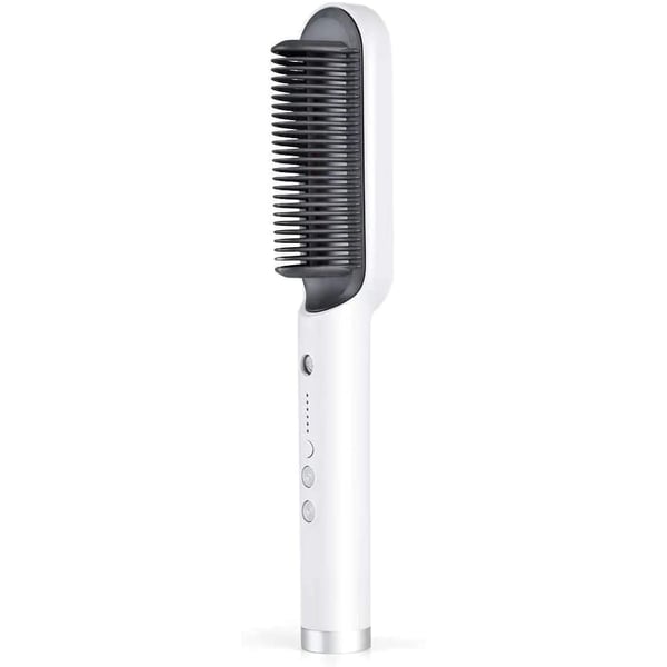 Kskin Hair Straightener Brush Hair Straightening Iron With Built-in Comb, 20s Fast Heating 5 Gears Settings Anti-scald Perfect For Professional Salon At Home Kd380,white
