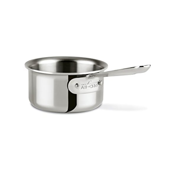 All-Clad 42006 D3 Stainless 0.5 Qt. Butter Warmer W/ Pour Lip, Silver