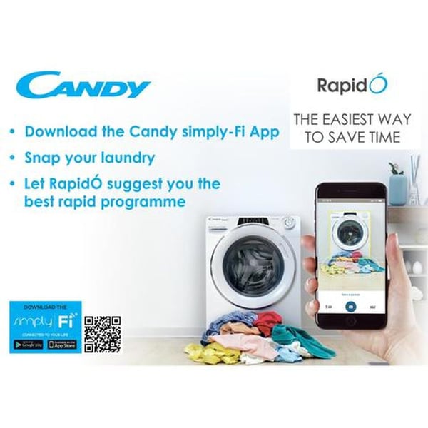 Candy Front Load Washer 10 KG RO16106DWHC7G-80