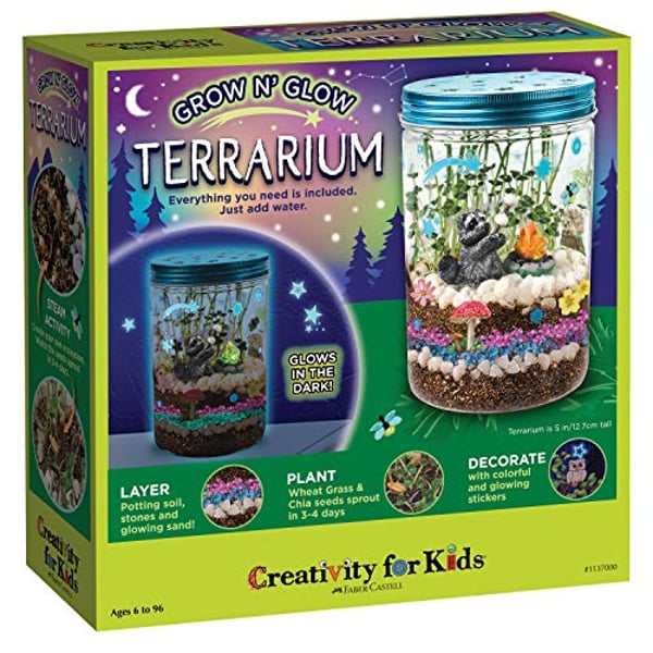 Creativity For Kids Grow 'N Glow Terrarium Kit For Kids - Science Activities For Kids (Packaging May Vary)
