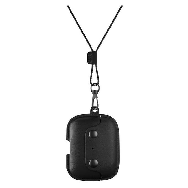 Woodcessories AirPod Pro Leather Necklace Case Midnight Black