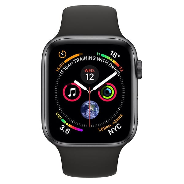 Apple Apple Watch Series 4 GPS 40mm Space Grey Aluminium Case With Black Sport Band Apple Apple Watch Series 4 GPS 40mm Space Grey Aluminium Case With Black Sport Band