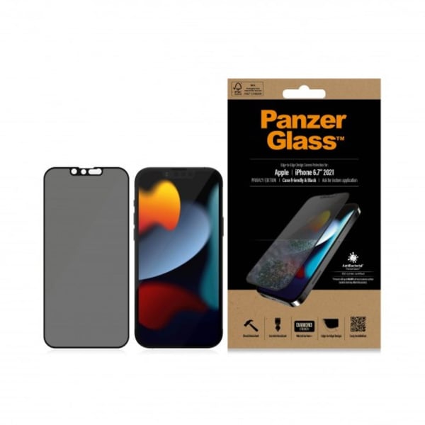 Panzerglass Edge Privacy Tempered Glass Screen Protector Black iPhone 13 Pro Max Panzerglass Edge Privacy Tempered Glass Screen Protector Black iPhone 13 Pro Max