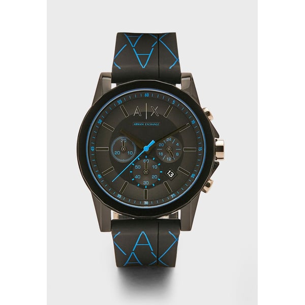 Armani Exchange Black Silicone Men Watch AX1342 Armani Exchange Black Silicone Men Watch AX1342