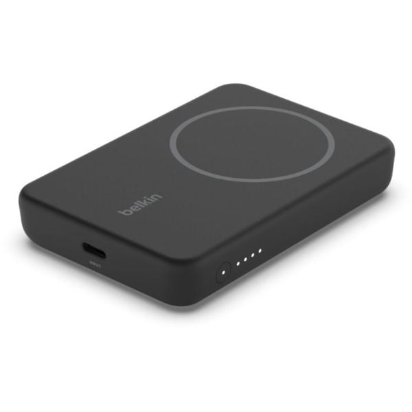 Belkin Magnetic Wireless Power Bank 5000mAh Black With Stand BPD004BTBK Belkin Magnetic Wireless Power Bank 5000mAh Black With Stand BPD004BTBK