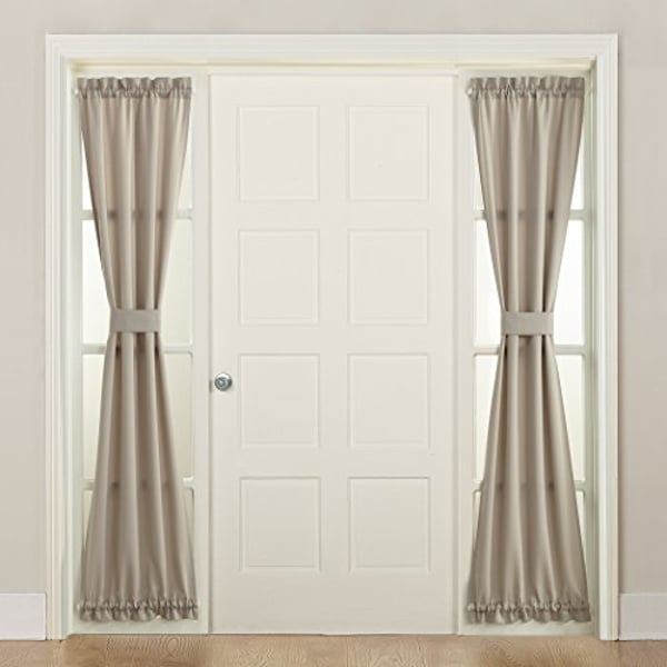 Sun Zero 50220 Barrow Front Door Sidelight Curtain Panel With Tie Back, 26