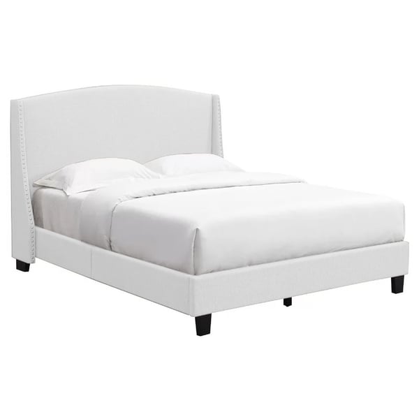 Buy Asghar Furniture Laron Upholstered Bed White, King Without