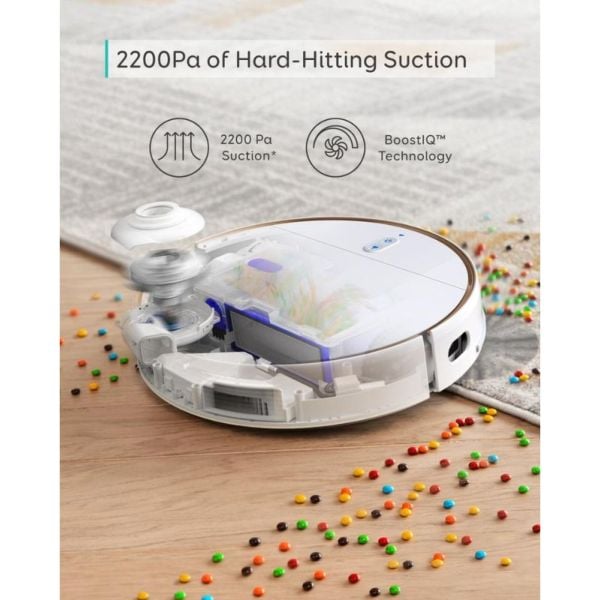 Eufy Robot Vacuum Cleaner White T2190K21 L70 + Hand Vaccum Black T2520K31 H11 Eufy Robot Vacuum Cleaner White T2190K21 L70 + Hand Vaccum Black T2520K31 H11