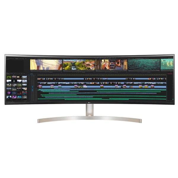 LG Monitor UltraWide Curved 49 Inch Dual QHD IPS LED 32:9 with HDR 10 - 49WL95C-W