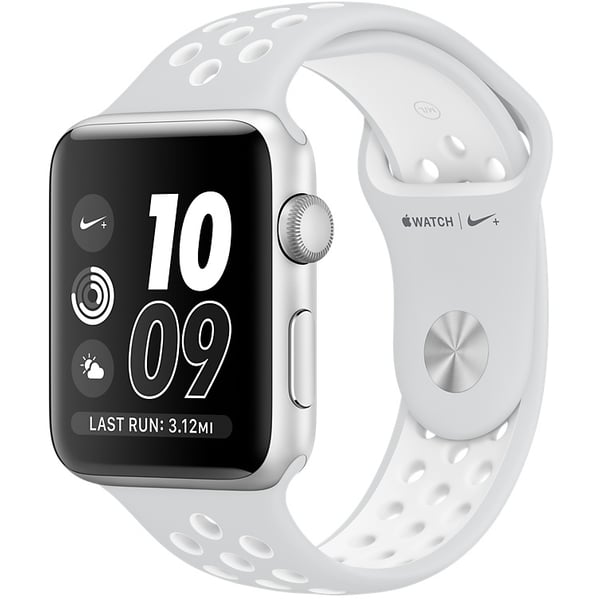 Buy Apple Watch – 38mm Silver Aluminium Case with Platinum/White Sport Band Online UAE | Sharaf DG