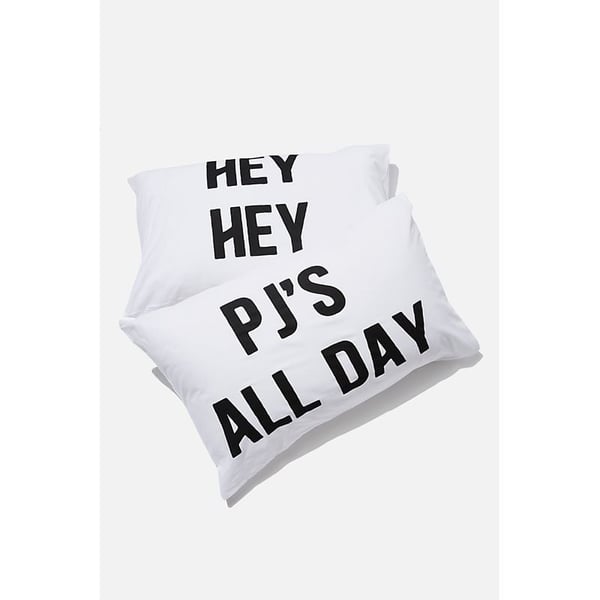 TYPO Novelty Pillow Cases Set Of 2 Pjs All Day TYPO Novelty Pillow Cases Set Of 2 Pjs All Day