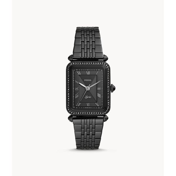 Fossil Lyric Three-Hand Black Stainless-Steel Watch ES4722