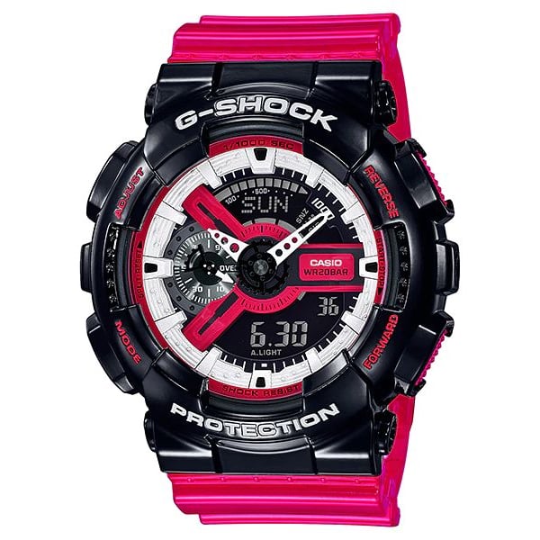 Casio GA-110RB-1A G-Shock Red Resin Analog/Digital Watch Men