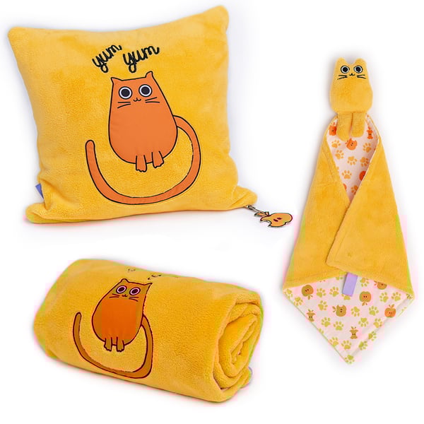 Buy Milk moo Tombish Cat Baby Blanket Set Online in UAE Sharaf DG