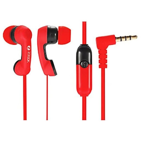 Zoook ZM-E11M In Ear Headset W/Mic Red Zoook ZM-E11M In Ear Headset W/Mic Red
