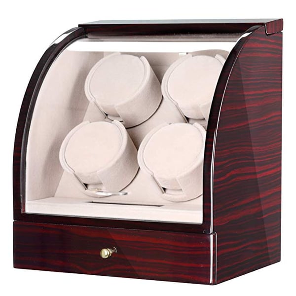 Chiyoda CYD-SWI06 Quad Watch Winder Wooden Box With Quiet Mabuchi Motor