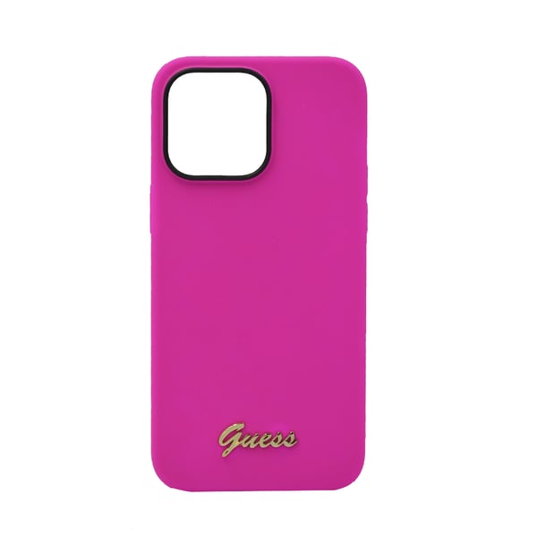 Guess Silicone Pc Camera Script Logo Hard Case For Iphone 14 Pro Max Fuschia Guess Silicone Pc Camera Script Logo Hard Case For Iphone 14 Pro Max Fuschia