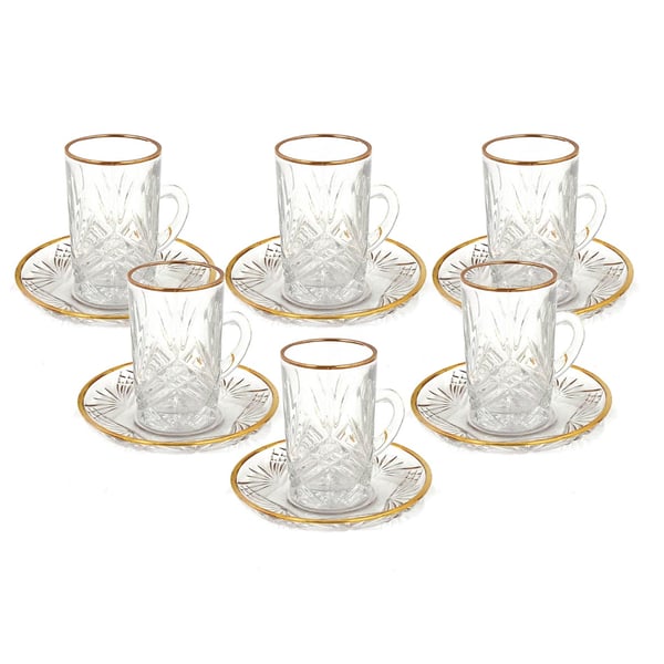 Bohemia 12 Pieces Estican Transparent-Gold Bohemia 12 Pieces Estican Transparent-Gold