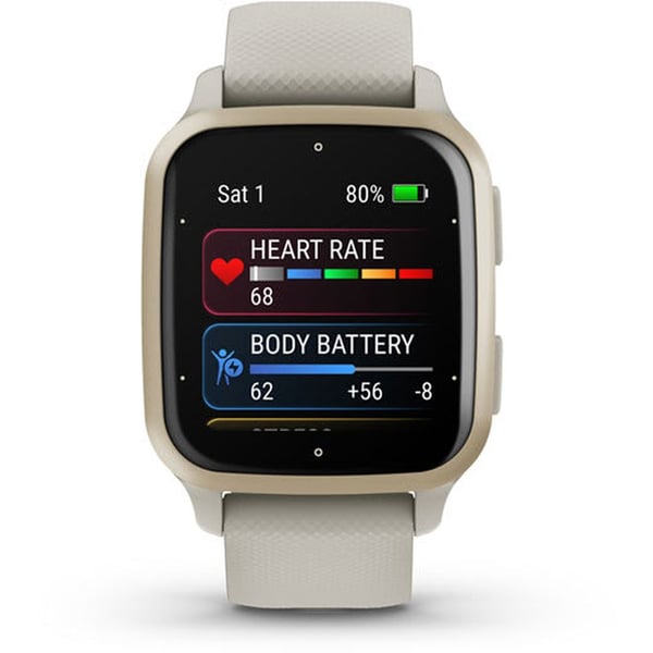 Garmin 010-02700-12 Venu Sq 2 Music Edition Cream Smart Watch Gold Aluminium/French Grey Garmin 010-02700-12 Venu Sq 2 Music Edition Cream Smart Watch Gold Aluminium/French Grey