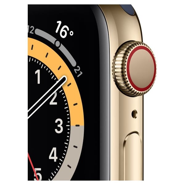 Apple Watch Series 6 GPS+Cellular 40mm Gold Stainless Steel Case with Deep Navy Sport Band - Middle East Version