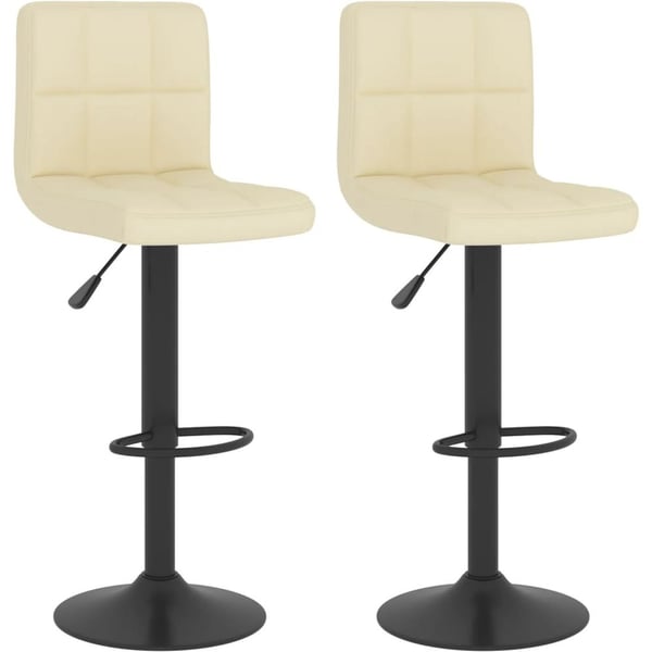 Vidaxl Bar Stools 2 Pcs Cream Fabric Vidaxl Bar Stools 2 Pcs Cream Fabric