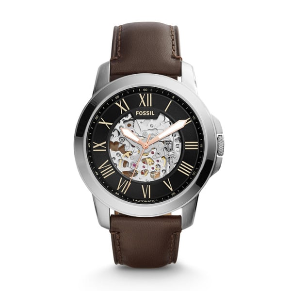 Fossil ME3100 Grant Automatic Dark Brown Leather Watch Fossil ME3100 Grant Automatic Dark Brown Leather Watch