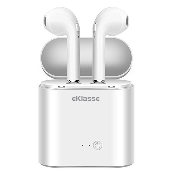 Eklasse Bluetooth Earphone White With Charging Case