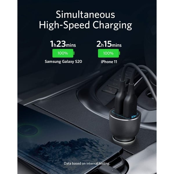 Anker Power Drive III 2-Port Car Charger Black Anker Power Drive III 2-Port Car Charger Black