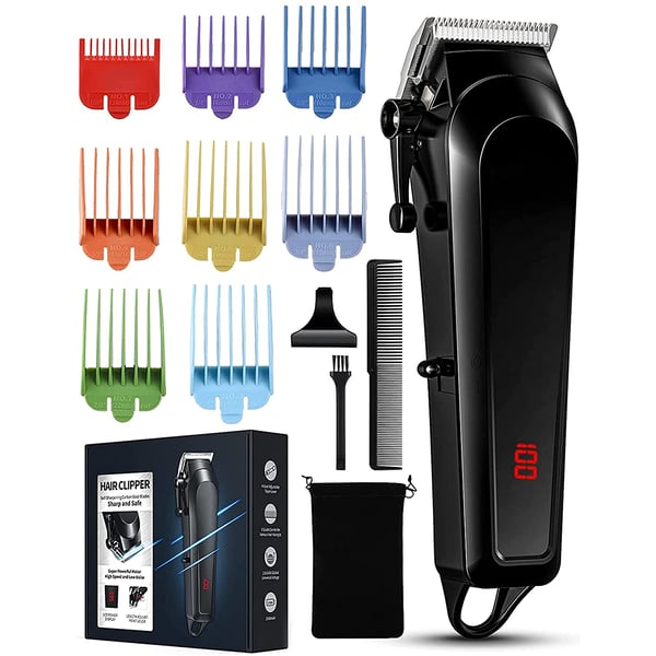 Buy Atmoko Hair Clippers For Men Professional Hair Trimmer Kits 8 Color  Combs – Usb Rechargeable, Black Online in UAE | Sharaf DG