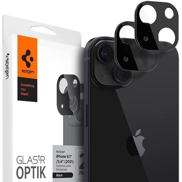 Spigen GLAStR Optik Camera Lens Protector 2 Pack for iPhone 13 (2021) and iPhone 13 Mini (2021) - Black