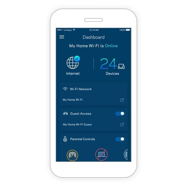Linksys Velop WHW0103 AC1300 Whole Home Intelligent Mesh WiFi System, Dual-Band, 3-pack Linksys Velop WHW0103 AC1300 Whole Home Intelligent Mesh WiFi System, Dual-Band, 3-pack