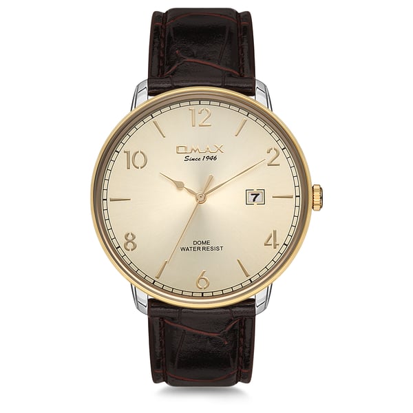 Omax Dome Series Brown Leather Analog Watch For Men DCD001T15I Omax Dome Series Brown Leather Analog Watch For Men DCD001T15I