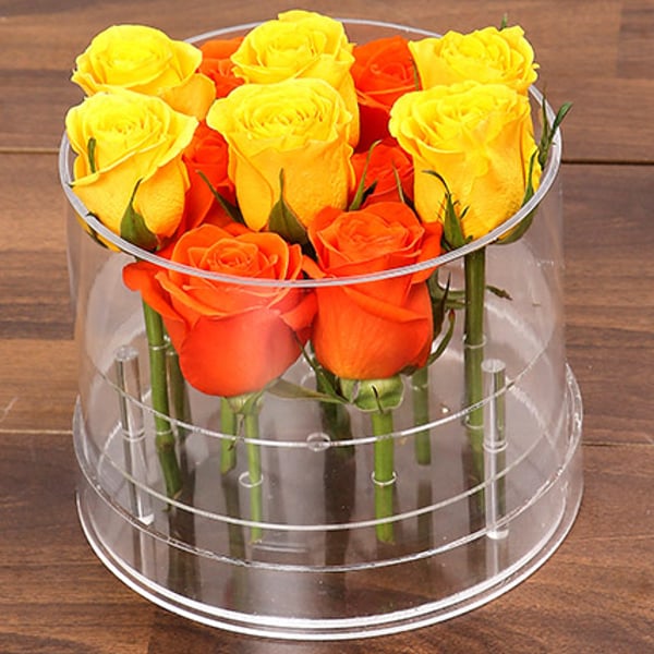 Bright Orange & Yellow Roses