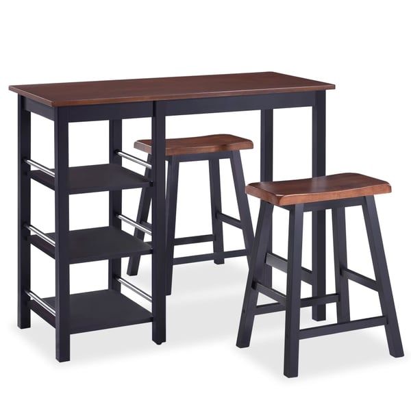 Vidaxl Bar Set 3 Pieces Mdf Black